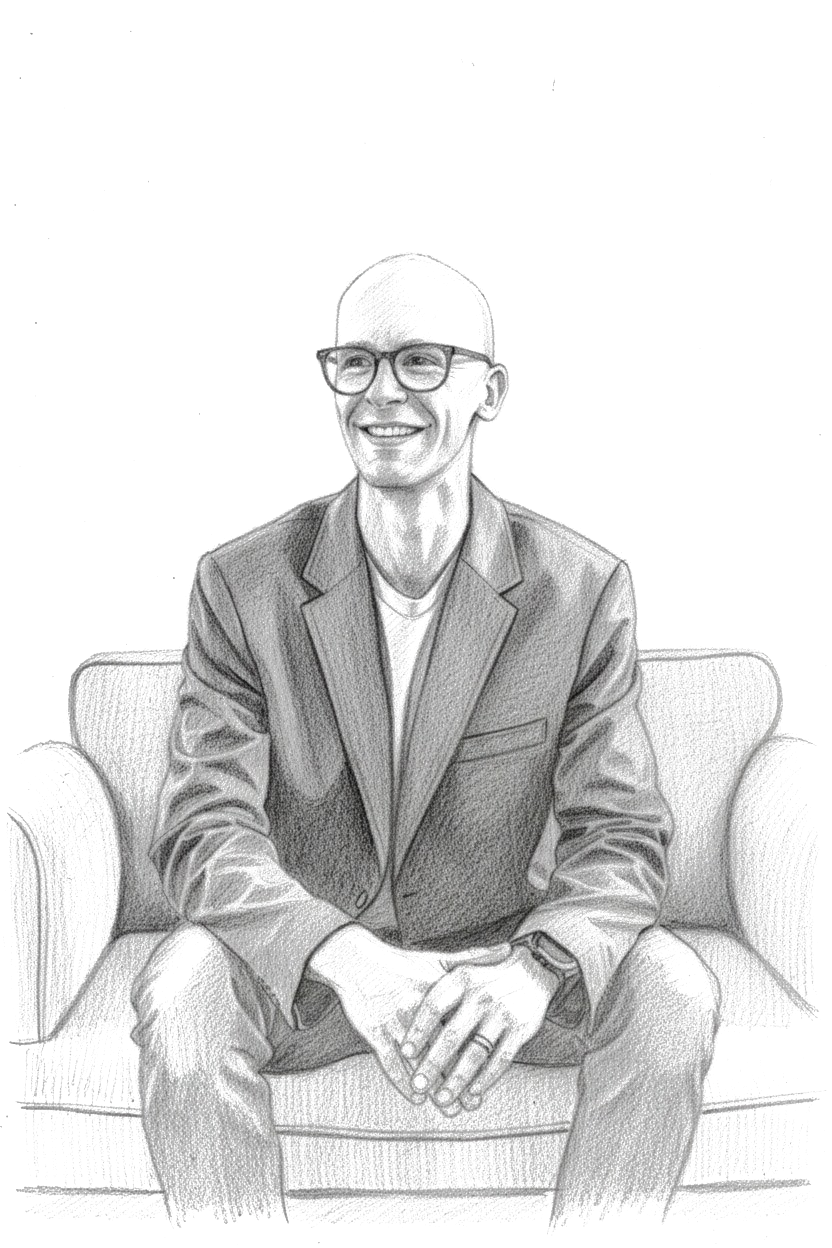 Pencil sketch of Tony Tushar Jr.